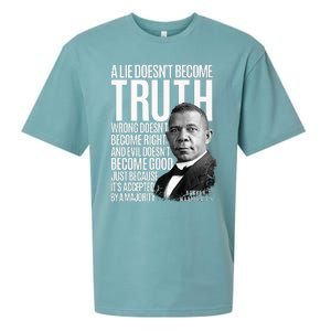 Booker T. Washington Lie Truth Evil Good Black History Month Sueded Cloud Jersey T-Shirt