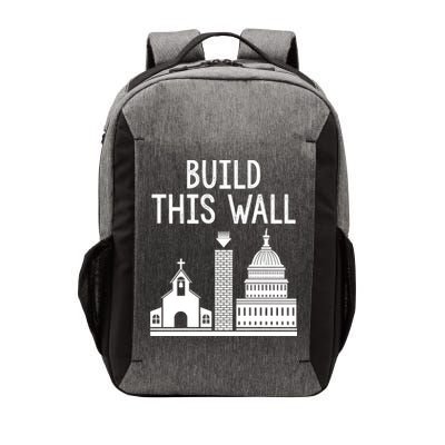 Build This Wall Ironic Separate Church And State Vector Backpack