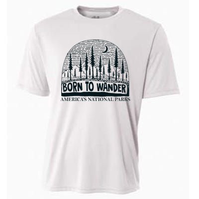 Born To Wander AmericaS National Parks Nature Cooling Performance Crew T-Shirt