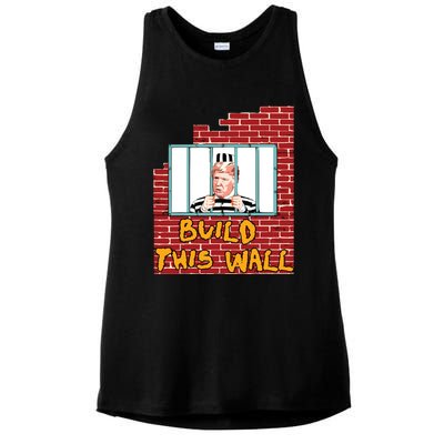 Build This Wall Lock Him Up Anti Trump Impeachment Ladies PosiCharge Tri-Blend Wicking Tank