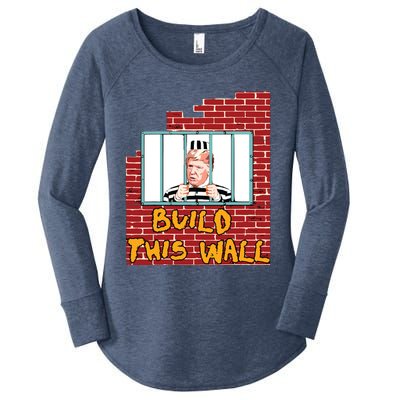 Build This Wall Lock Him Up Anti Trump Impeachment Women's Perfect Tri Tunic Long Sleeve Shirt