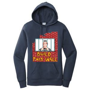 Build This Wall Lock Him Up Anti Trump Impeachment Women's Pullover Hoodie