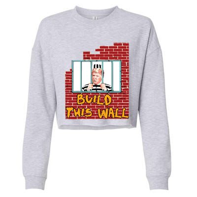 Build This Wall Lock Him Up Anti Trump Impeachment Cropped Pullover Crew