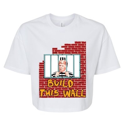 Build This Wall Lock Him Up Anti Trump Impeachment Bella+Canvas Jersey Crop Tee