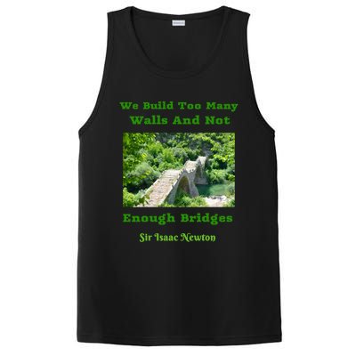 Build Too Y Walls Not Enough Bridgesr Isaac Newton Quote Gift PosiCharge Competitor Tank