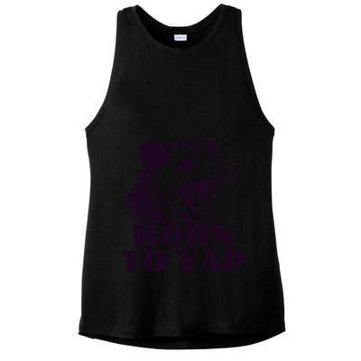 Born To Yap Funny Opossun Meme Awesome Possum Weird Gift Ladies PosiCharge Tri-Blend Wicking Tank