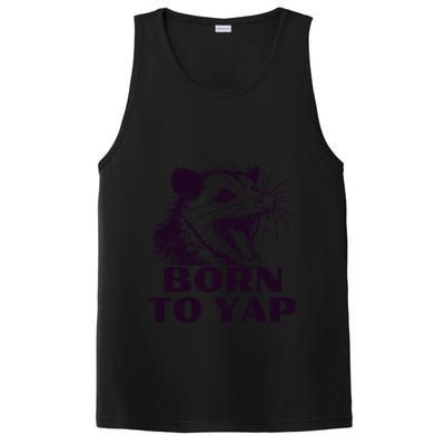 Born To Yap Funny Opossun Meme Awesome Possum Weird Gift PosiCharge Competitor Tank