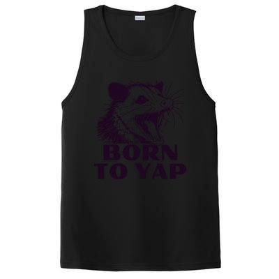 Born To Yap Funny Opossun Meme Awesome Possum Weird Gift PosiCharge Competitor Tank