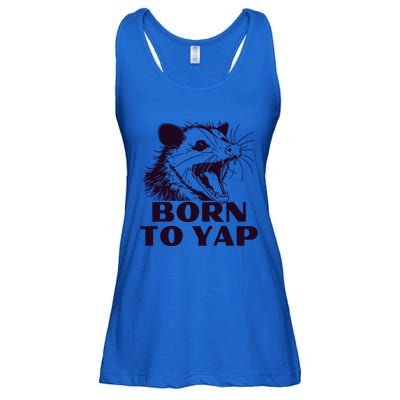 Born To Yap Funny Opossun Meme Awesome Possum Weird Gift Ladies Essential Flowy Tank