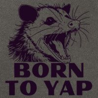 Born To Yap Funny Opossun Meme Awesome Possum Weird Gift Cotton Canvas Backpack