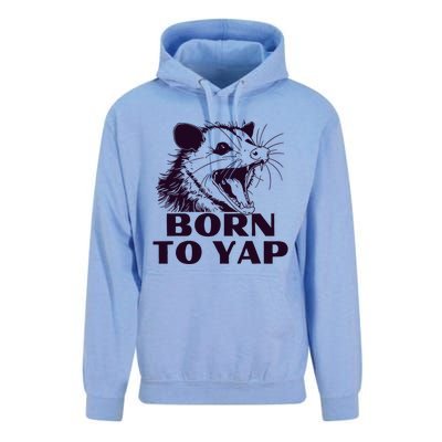 Born To Yap Funny Opossun Meme Awesome Possum Weird Gift Unisex Surf Hoodie