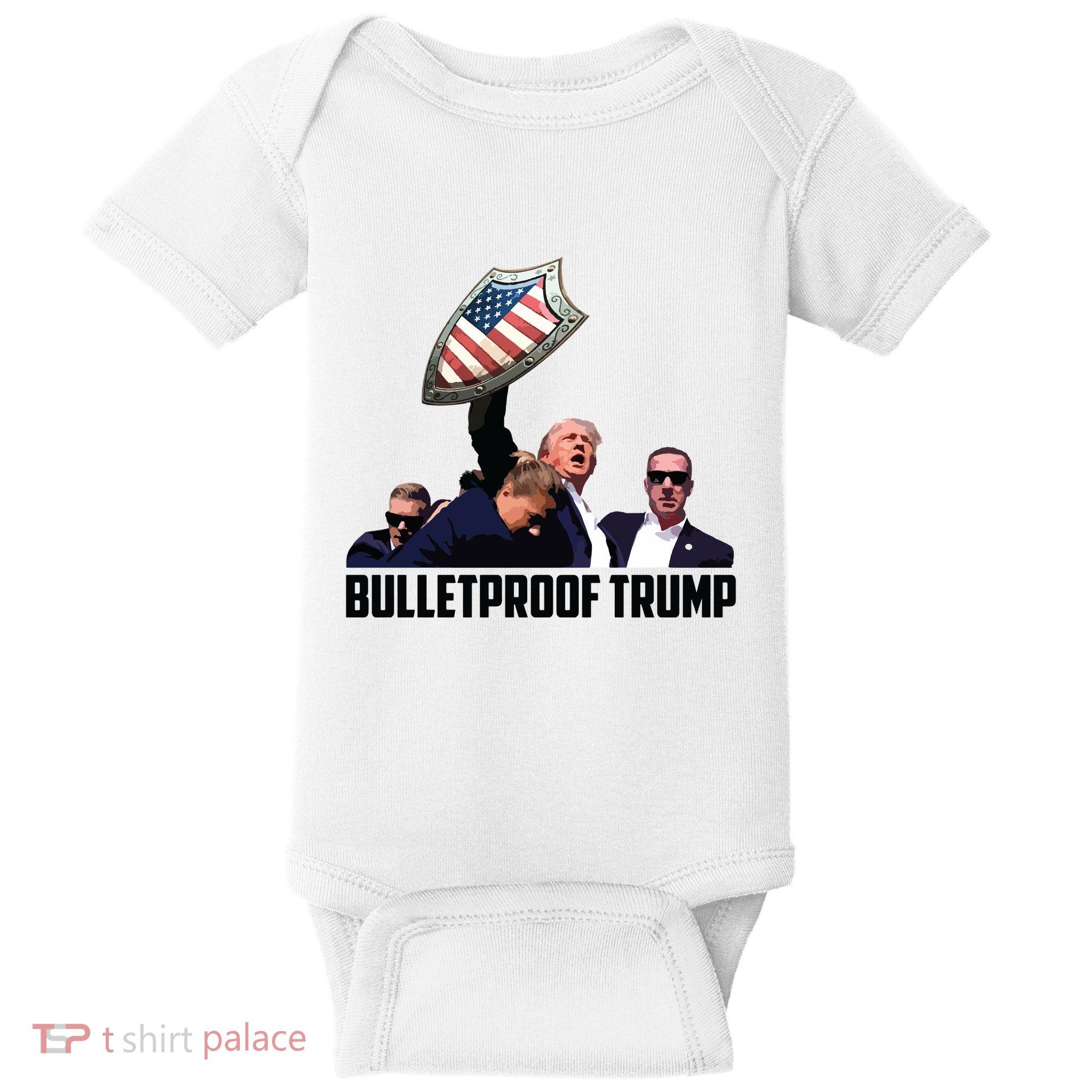 Bulletproof Trump You Cant Kill Freedom Trump Shot Baby Bodysuit