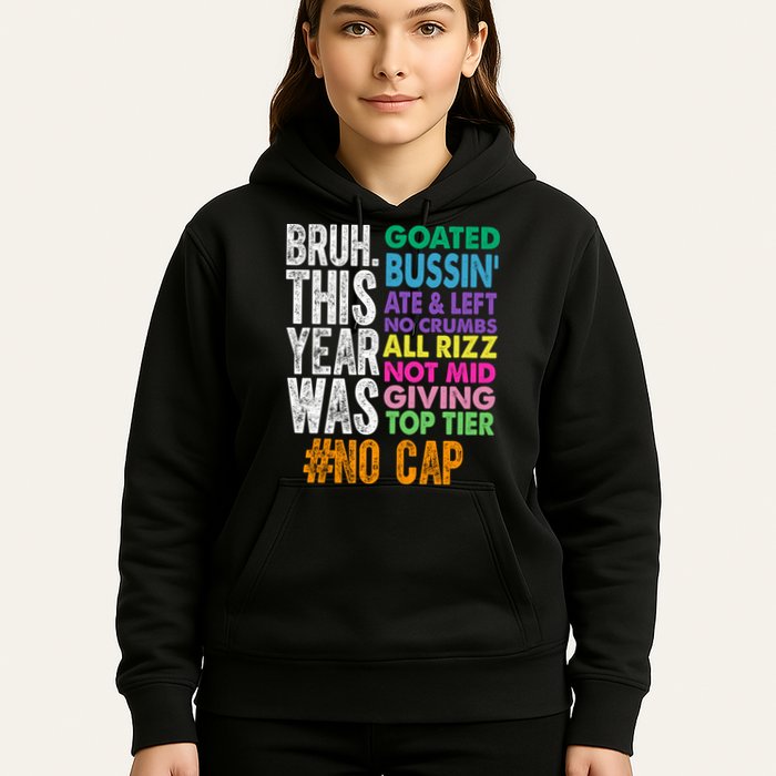Bruh This Year Was Goated No Cap Funny Last Day Of School Hoodie