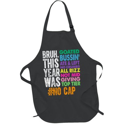 Bruh This Year Was Goated No Cap Funny Last Day Of School Apron