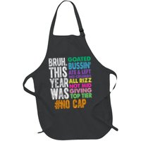 Bruh This Year Was Goated No Cap Funny Last Day Of School Apron