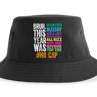 Bruh This Year Was Goated No Cap Funny Last Day Of School Sustainable Bucket Hat