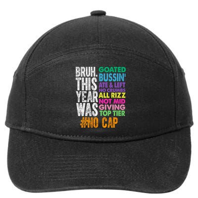 Bruh This Year Was Goated No Cap Funny Last Day Of School 7-Panel Snapback Hat