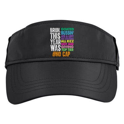 Bruh This Year Was Goated No Cap Funny Last Day Of School Adult Drive Performance Visor