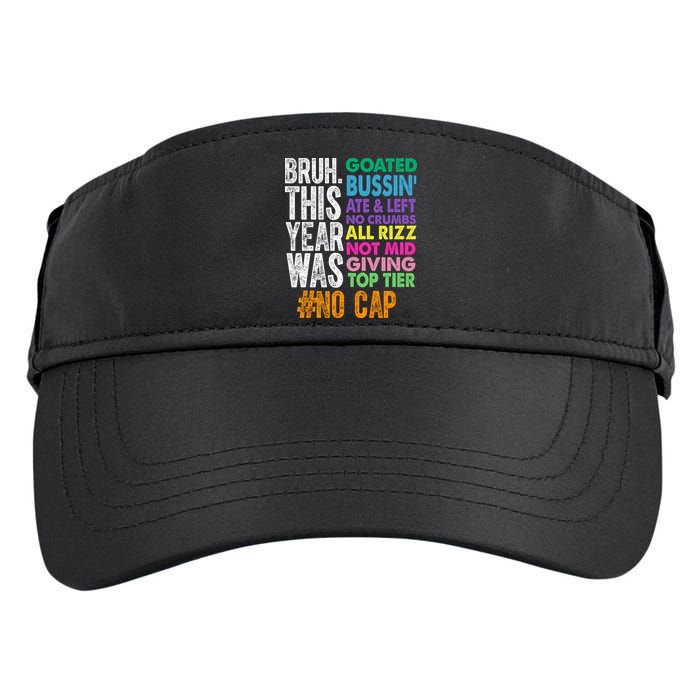 Bruh This Year Was Goated No Cap Funny Last Day Of School Adult Drive Performance Visor