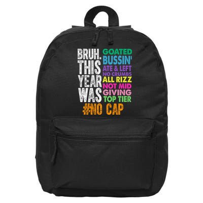 Bruh This Year Was Goated No Cap Funny Last Day Of School 16 in Basic Backpack