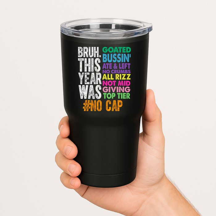 Bruh This Year Was Goated No Cap Funny Last Day Of School Tumbler