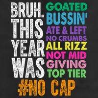 Bruh This Year Was Goated No Cap Funny Last Day Of School 25L Jumbo Tote