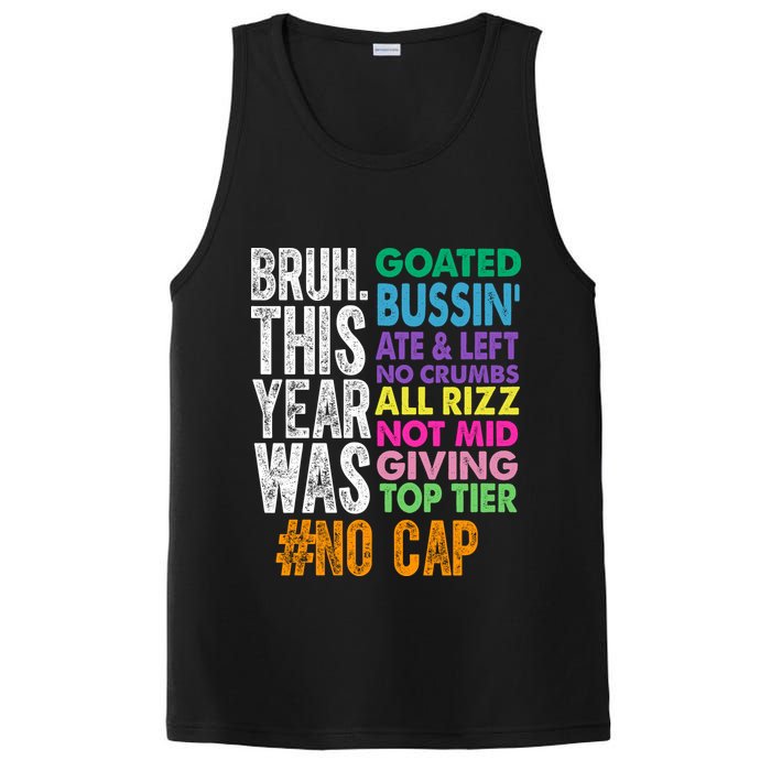 Bruh This Year Was Goated No Cap Funny Last Day Of School PosiCharge Competitor Tank