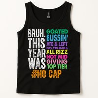 Bruh This Year Was Goated No Cap Funny Last Day Of School Tank Top