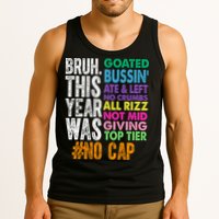 Bruh This Year Was Goated No Cap Funny Last Day Of School Tank Top