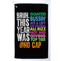 Bruh This Year Was Goated No Cap Funny Last Day Of School Golf Towel