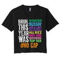 Bruh This Year Was Goated No Cap Funny Last Day Of School Crop Top