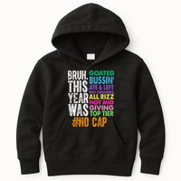 Bruh This Year Was Goated No Cap Funny Last Day Of School Kids Hoodie