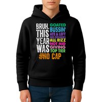 Bruh This Year Was Goated No Cap Funny Last Day Of School Kids Hoodie