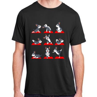 Boston Terrier Yoga Adult ChromaSoft Performance T-Shirt