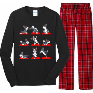 Boston Terrier Yoga Long Sleeve Pajama Set