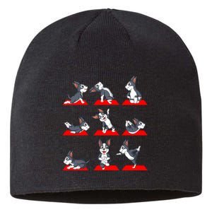 Boston Terrier Yoga Sustainable Beanie