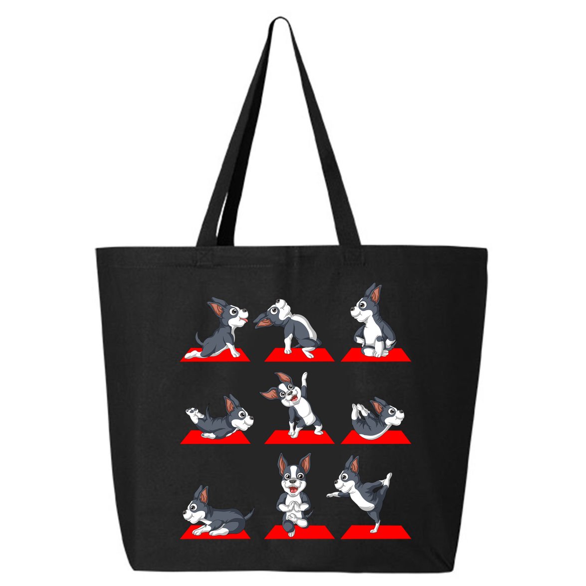 Boston Terrier Yoga 25L Jumbo Tote