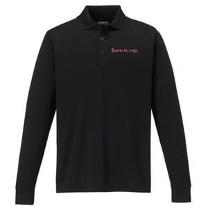 Born To Yap Performance Long Sleeve Polo