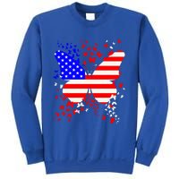 Butterfly Usa 4th July American Flag Patriotic Gift Sweatshirt