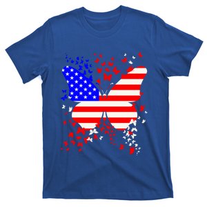 Butterfly Usa 4th July American Flag Patriotic Gift T-Shirt