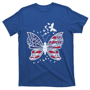 Butterfly Usa American Flag Cute Butterflies Gift T-Shirt