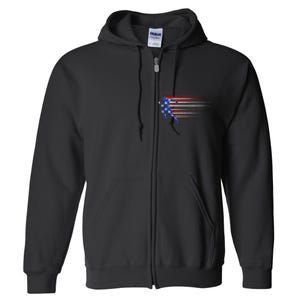 Best USA American Flag Track And Field Gift Team Men Women Full Zip Hoodie