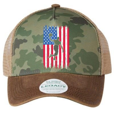 Basketball USA American Flag Bball Coach Team Player Legacy Tie Dye Trucker Hat