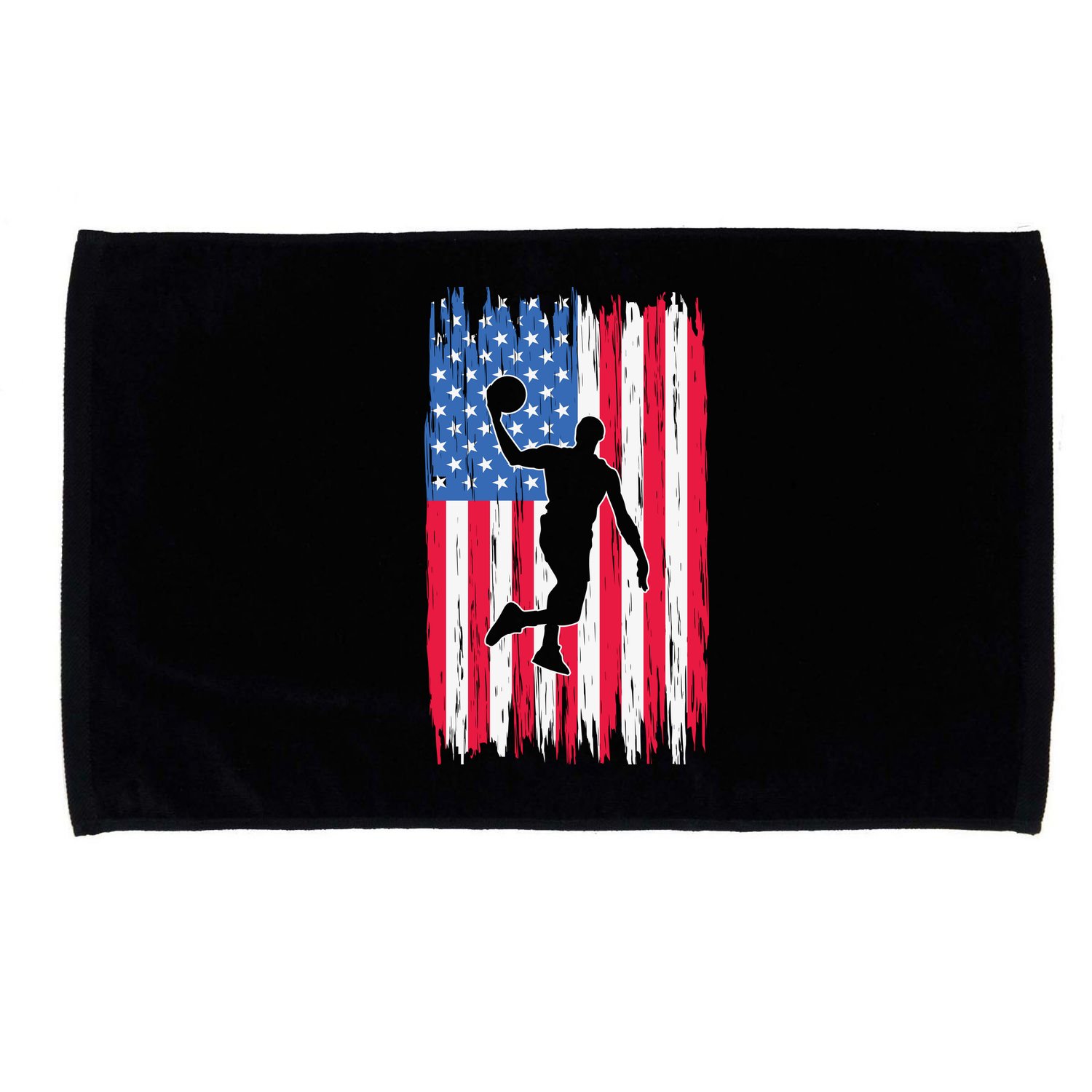 Basketball USA American Flag Bball Coach Team Player Microfiber Hand Towel