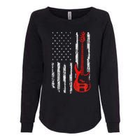 Bassist Usa American Flag Bass Guitar Player Musician Womens California Wash Sweatshirt