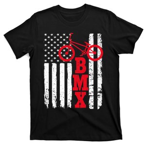 BMX: USA American Flag Sport Fan Bike Biking T-Shirt