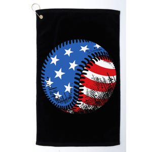 Baseball US American Flag 4th of July Patriotic Players Platinum Collection Golf Towel