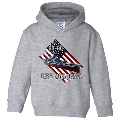 Battleship Uss Alabama Bb60 & Combat Warship Veterans Day Toddler Hoodie