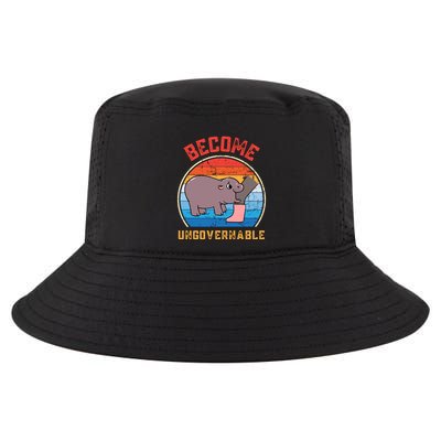 Become Ungovernable Angry Moo Deng Baby Hippo Cool Comfort Performance Bucket Hat