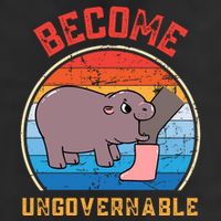Become Ungovernable Angry Moo Deng Baby Hippo Cool Comfort Performance Bucket Hat